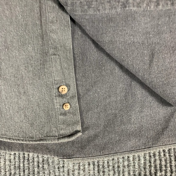 VTG Faconnable Shirt Mens Medium Gray Button Up Long Sleeve Heavyweight Corduroy - Picture 10 of 12